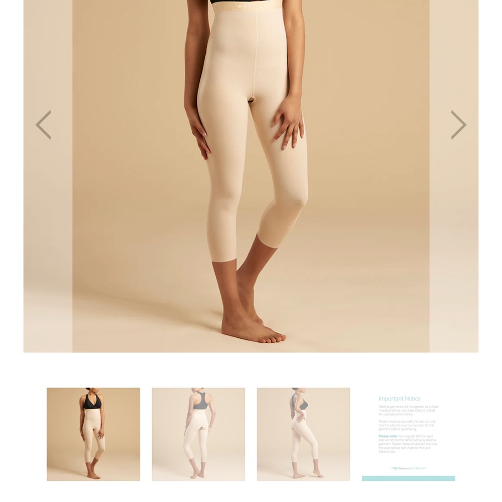 NWT Marena Recovery High-Waist Girdle Zipperless Calf Length